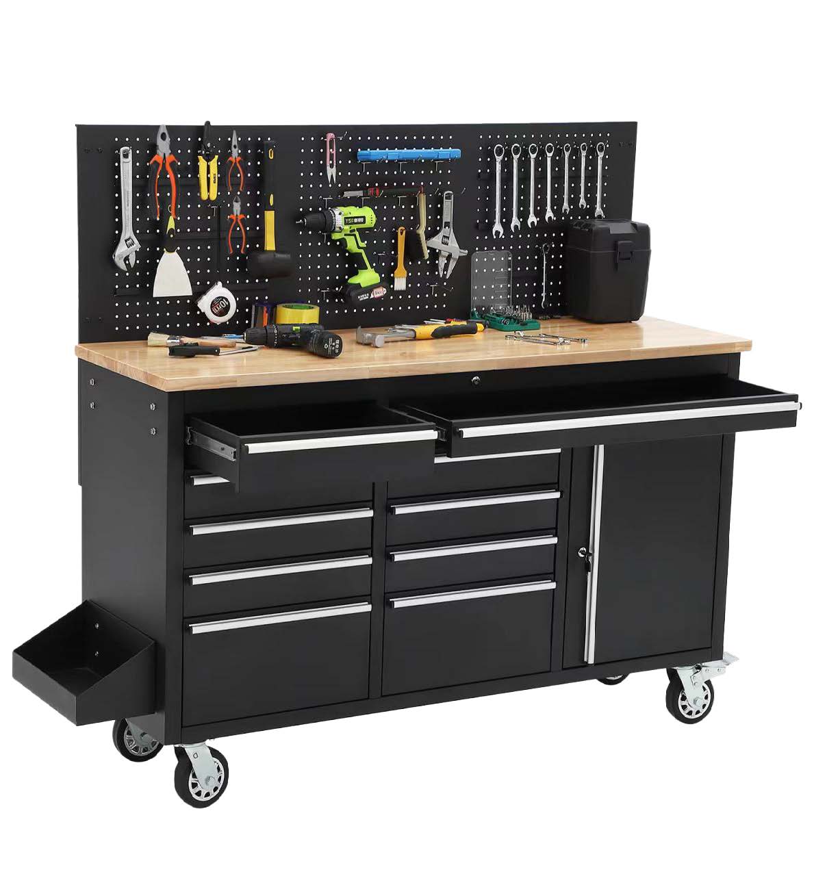 61-inch Rolling Tool Chest, 10 Drawers Garage Workbench — TradeRoots NZ