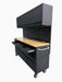 72 inch tool cabinet side view with full extension drawers and stainless push handle