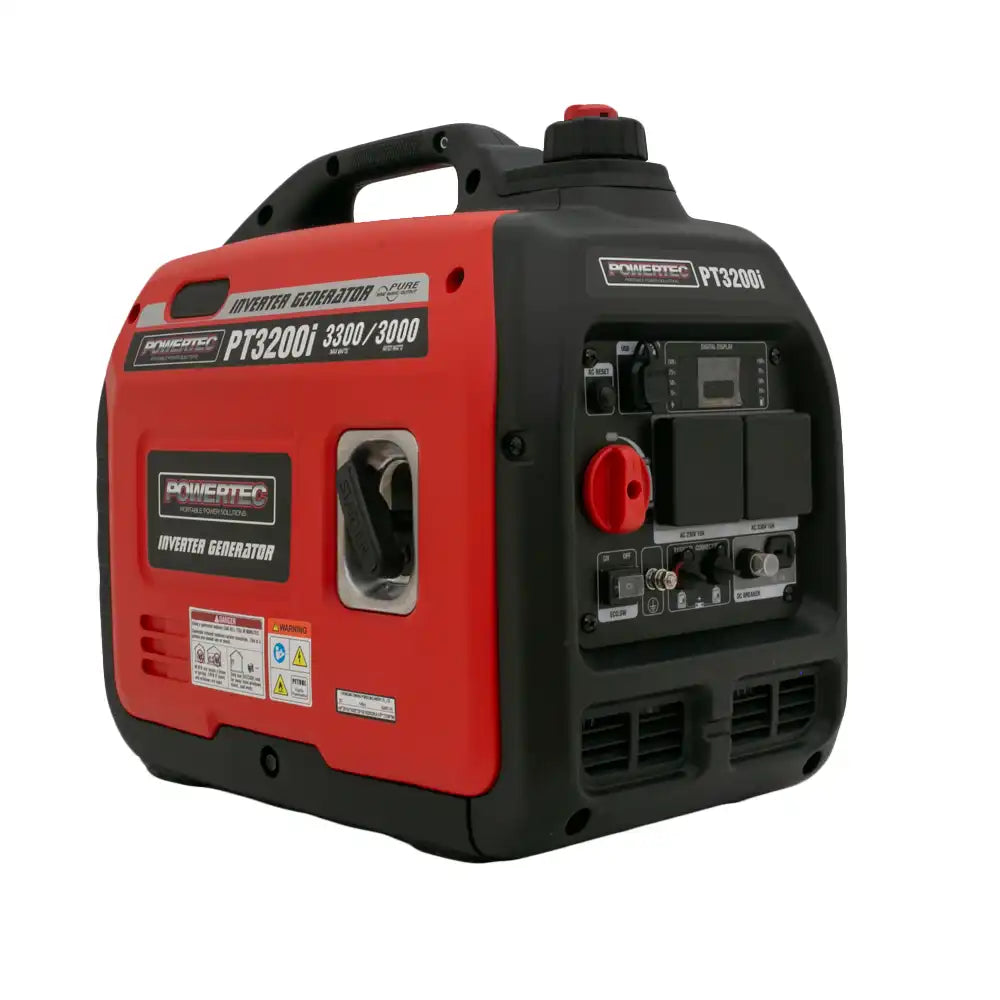 Powertec PT3200i 3300W/4.2kVA Silenced Inverter Generator — Trade Roots NZ