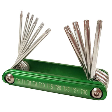 Non Branded WHS9009H 10pc Folding Star/Torx Key Set — TradeRoots NZ