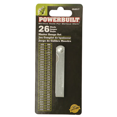 Powerbuilt 648517 Feeler Gauge 26 Blade Master — TradeRoots NZ