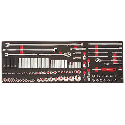 Powerbuilt 125pc 1/4” Dr, 3/8” Dr, 1/2” Dr Socket