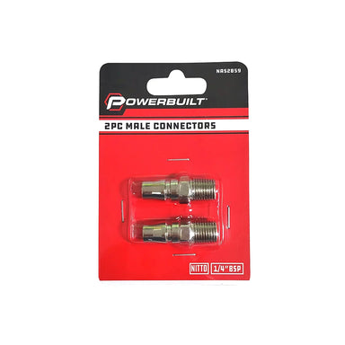 Powerbuilt 2pc Male Connectors NITTO 1/4BSP