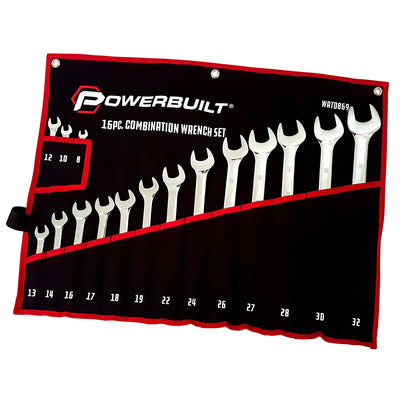 Powerbuilt 16pc Metric Ring and Open-End Spanner Set