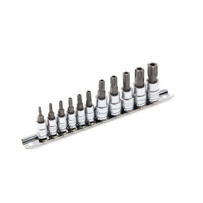 Powerbuilt 1/4" Dr 3/8" Dr 11pc Tamper Proof Star /