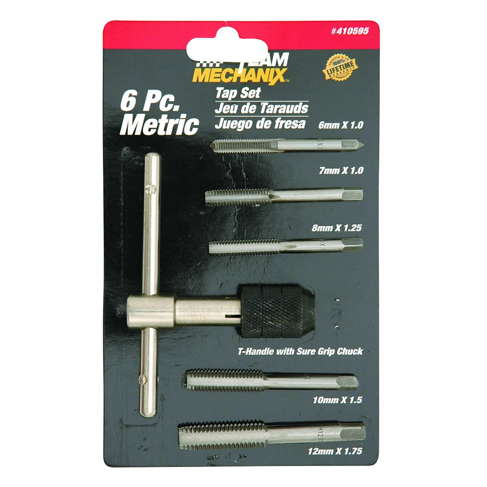 Team Mechanix 6pc Metric Tap Set