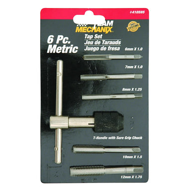 Team Mechanix 6pc Metric Tap Set