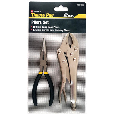 Trades Pro 2pc Pack 150mm/6" Long Nose Plier &